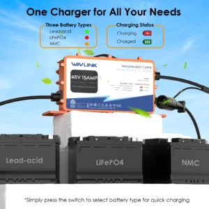 Alternative view of 48V 15A Golf Cart Smart Battery Charger for Club Car